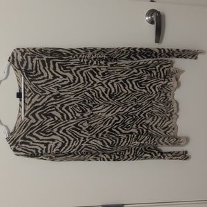 H&M Zebra Print thin tunic sweater small